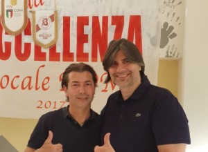 Il presidente onorario Cogliandro con il direttore Mimmo Fiorino, responsabile del Milan Junior Camp per Calabria e Sicilia